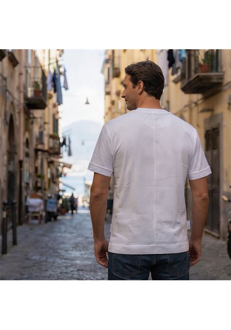 Paolo Pecora Men's Cotton Jersey T-shirt with Side Logo - White PAOLO PECORA |  | F022 40541101